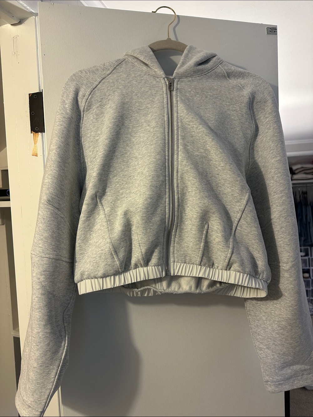 lululemon athletica Heather Gray Full-Zip Hooded Sweatshirt